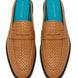 Mantero Woven-Embossed Penny Mule for Men - Backless Block-Heel Shoes