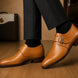 Modica Single Monk Cap-Toe Shoes for Men - Handmade Leather Formal Shoes