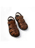 Mylopotamos Nubuck Caged Lug Sandal for Men - Rugged Nubuck Fisherman Sandals