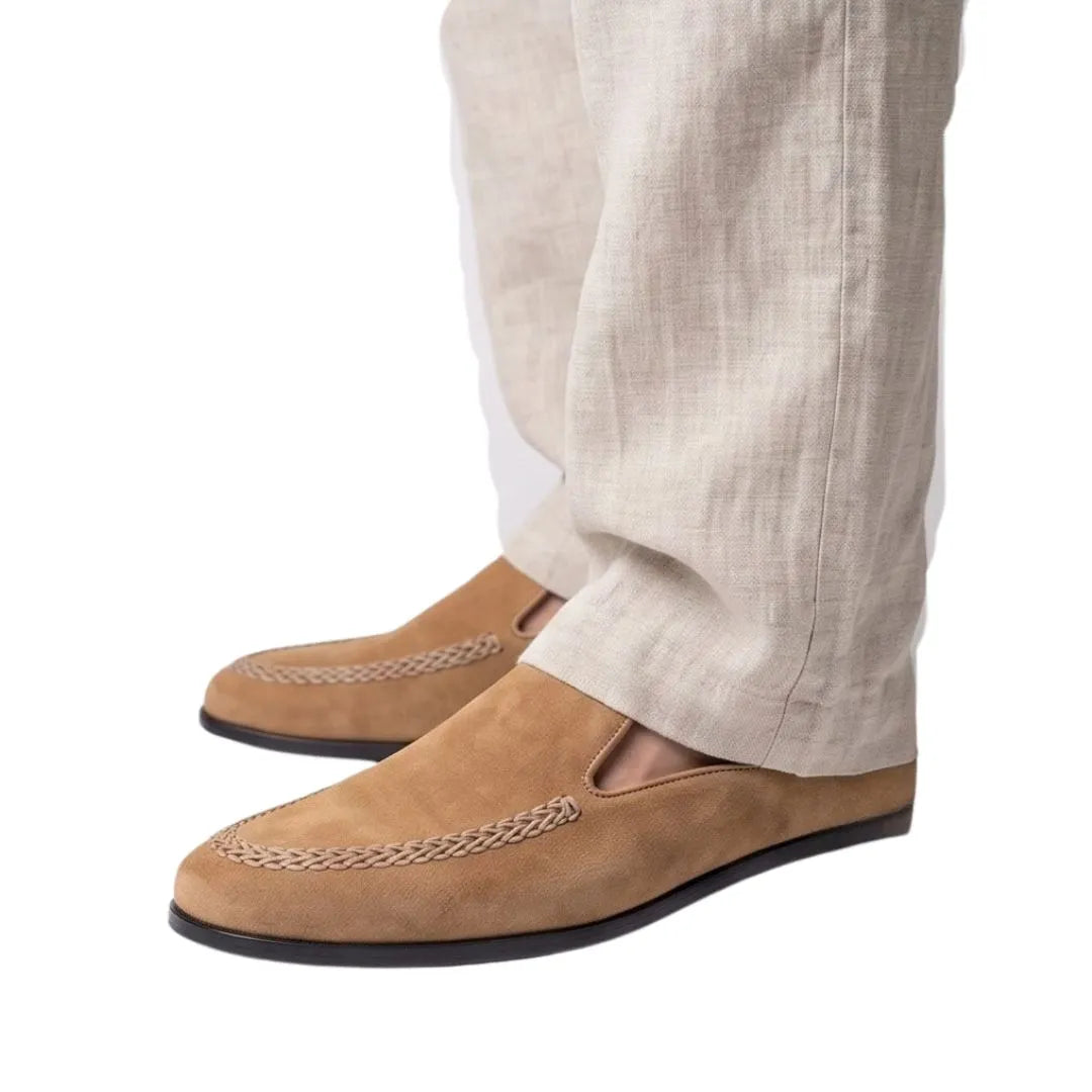 Mortaso Suede Mule Mule for Men - Suede Backless Loafers