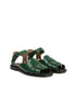 Monodendri Hand-Dyed Caged Fisherman Sandal for Men - Buckled Leather Fisherman Sandals