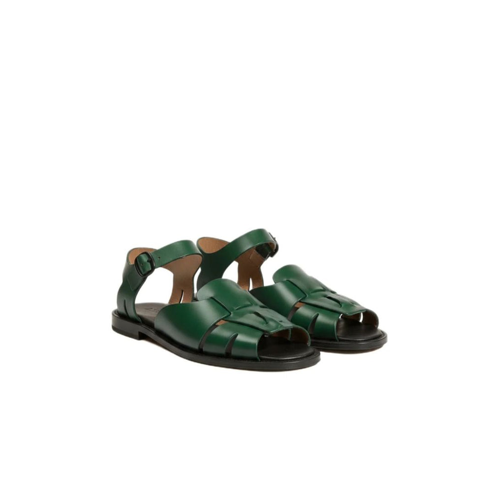 Monodendri Hand-Dyed Caged Fisherman Sandal for Men - Buckled Leather Fisherman Sandals