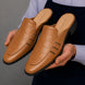 Molveno Croc-Embossed Slit Mule for Men - Backless Block-Heel Slip-On Shoes