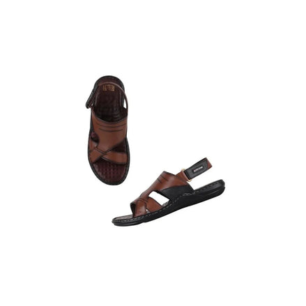 Makrygialos Cross-Strap Sandal for Men - Back-Strap Leather Sandals