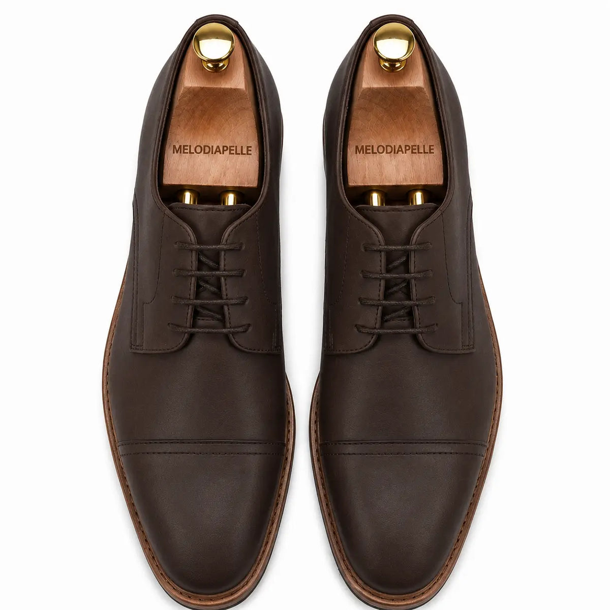 Max Cap-Toe Derby for Men - Nubuck Goodyear Welted Leather Shoes