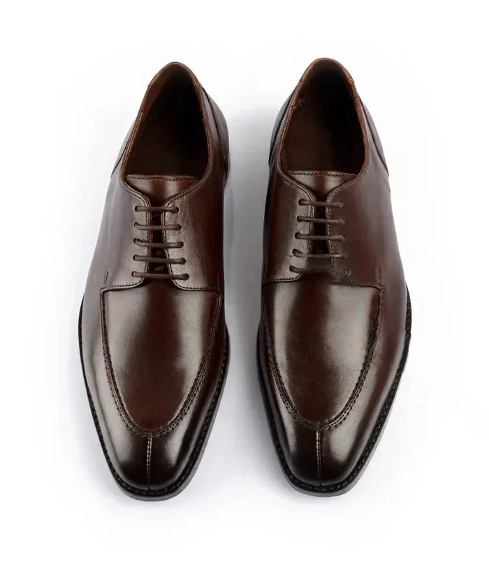 Masone Long Split-Toe Derby for Men - Polished Leather Office Shoes