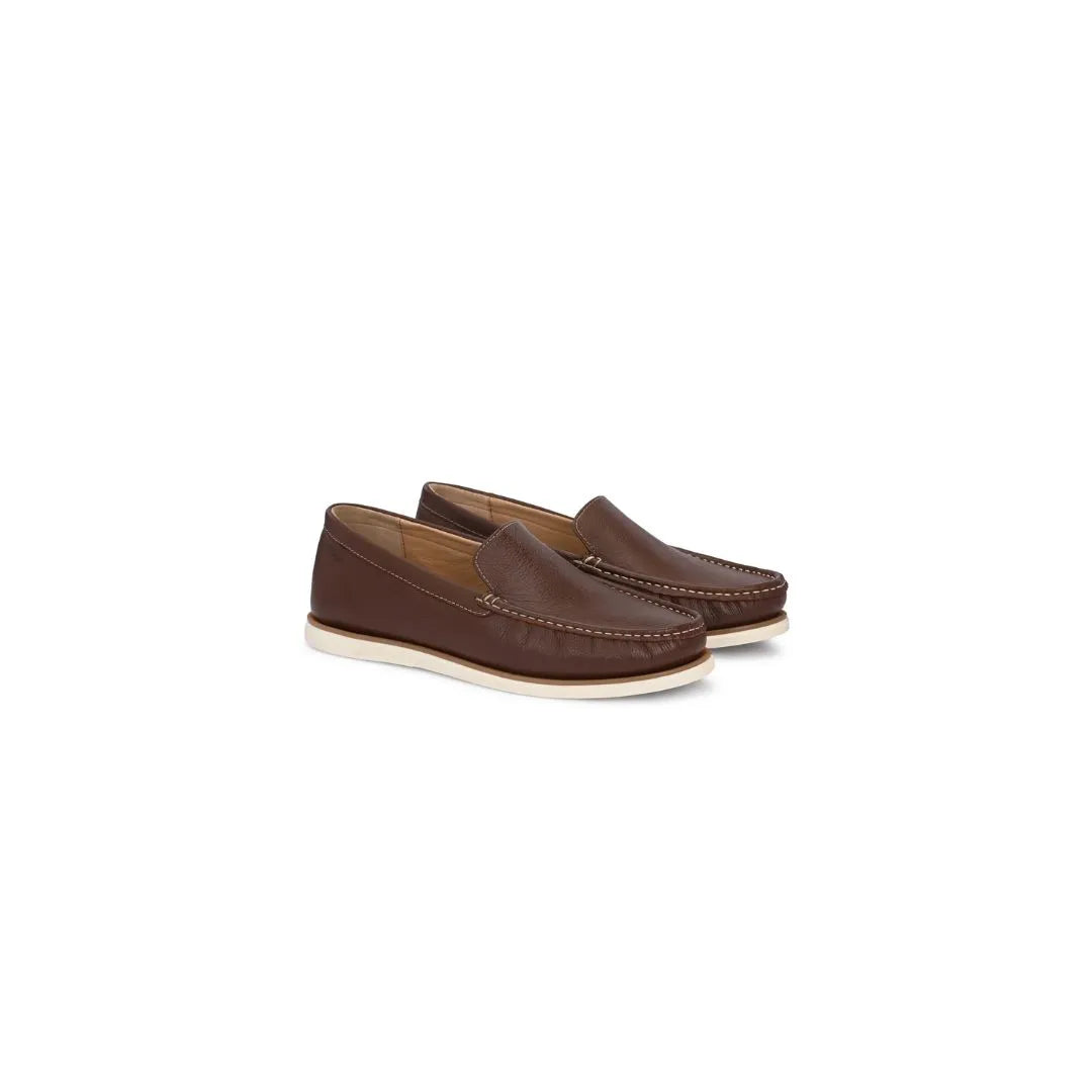 Mentana Moc Boat Loafer for Men - Leather Slip-On Moccasins