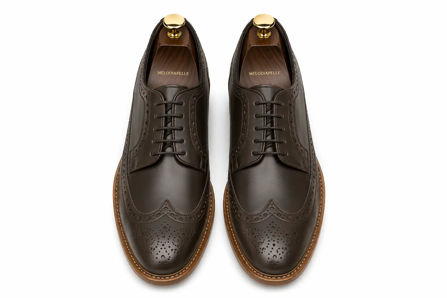 Morano Wingtip Brogue Derby for Men - Goodyear Welted Full-Grain Leather Shoes