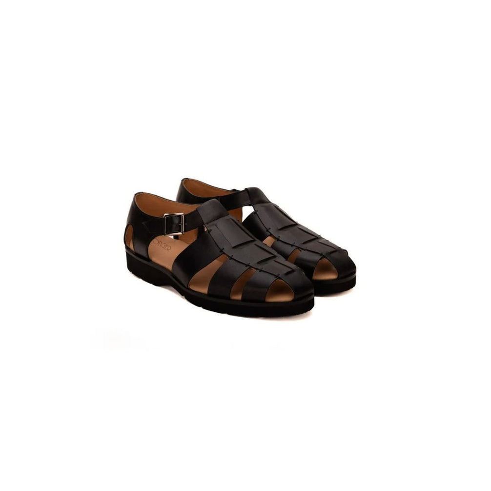 Mesta Lug-Sole Caged Fisherman Sandal for Men - Chunky Leather Fisherman Sandals
