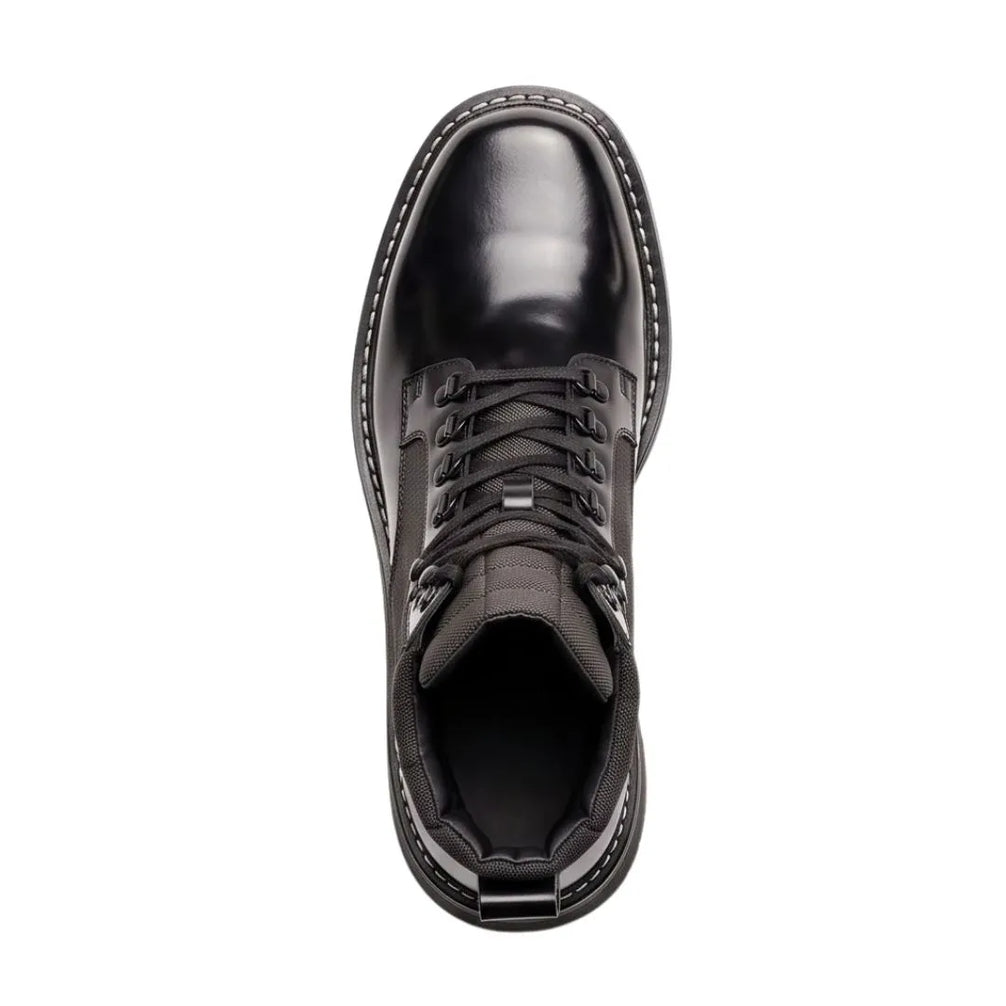 Montodine Quilted Platform Combat Boot for Men - Lace-Up Combat Boots