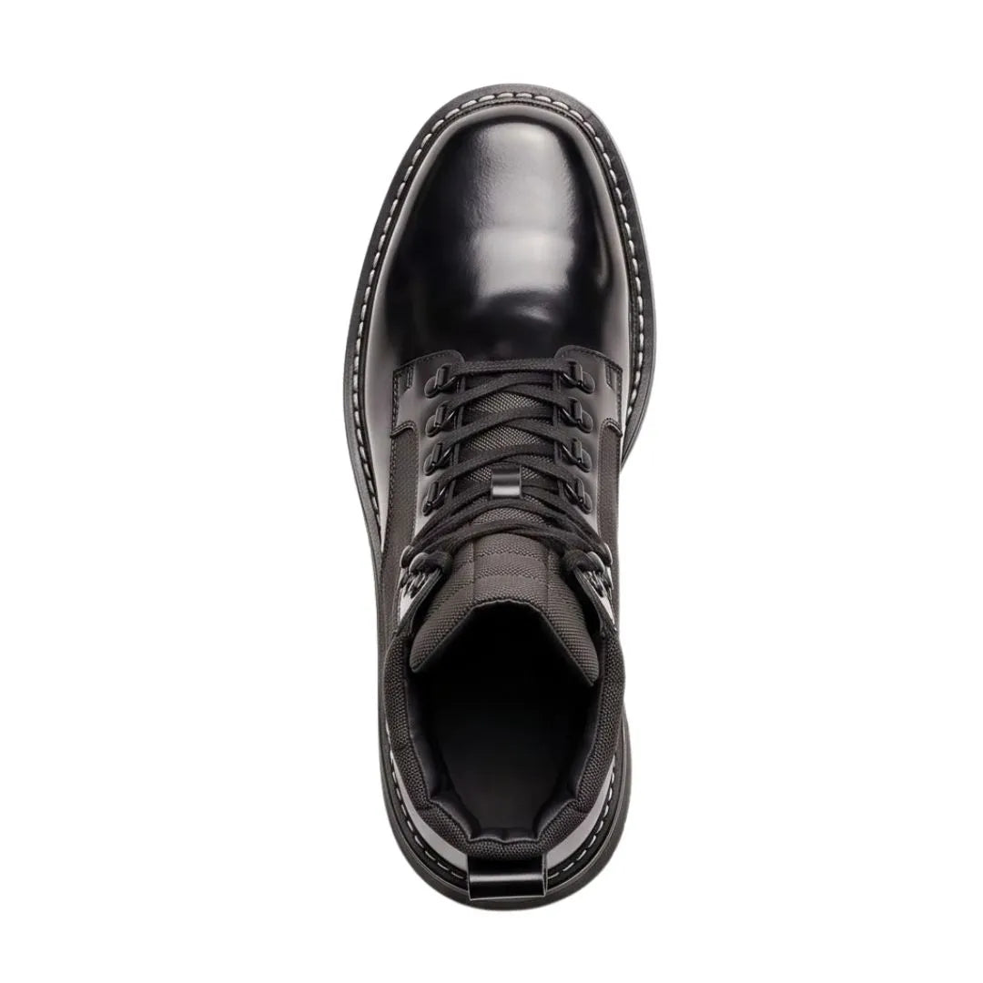 Montodine Quilted Platform Combat Boot for Men - Lace-Up Combat Boots