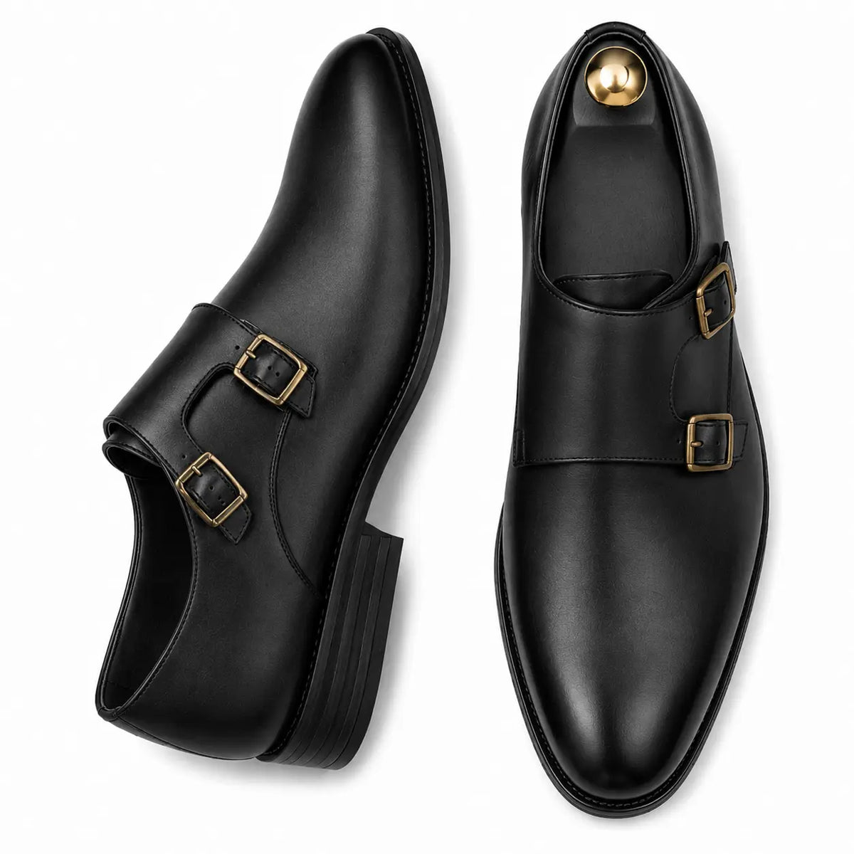 Mexico Double Monk Strap for Men - Hand-Burnished Goodyear Welted Leather Shoes