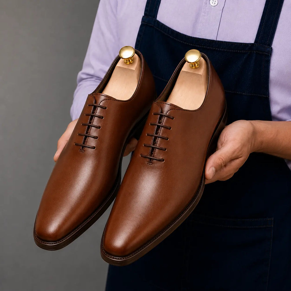 Macao Wholecut Oxford for Men - Goodyear Welted Seamless Leather Dress Shoes
