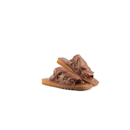 Messini Ruched Slide Sandal for Men - Soft Leather Slide Sandals