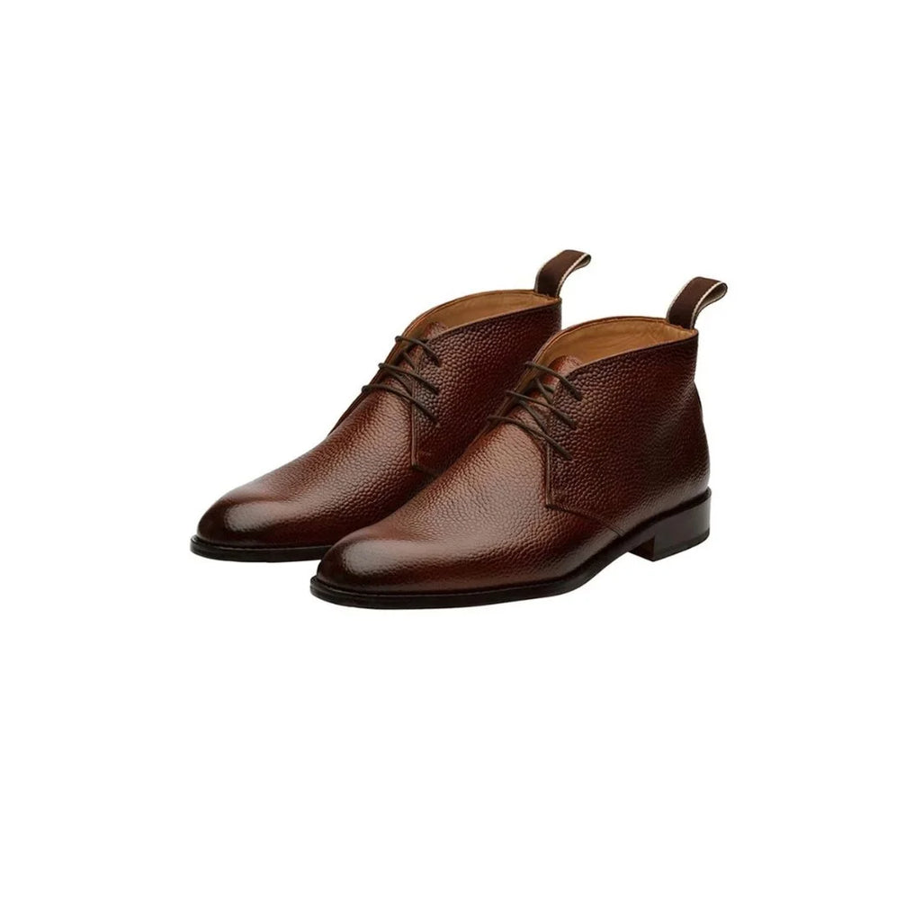 Manikaran Pebble-Grain Chukka Boot for Men - Textured Leather Chukka Boots