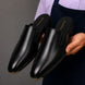 Mantova Burnished Leather Mule for Men - Backless Open-Heel Dress Shoes
