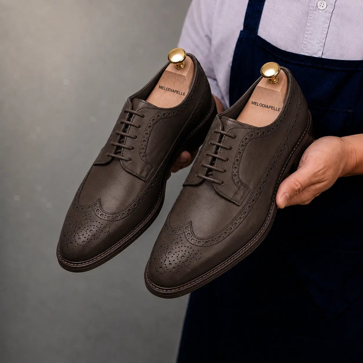 Missourie Longwing Brogue Derby for Men - Goodyear Welted Full-Grain Leather Shoes