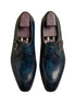 Mantova Patina Split-Apron Single Monk Strap for Men - Hand-Coloured Leather Dress Shoes