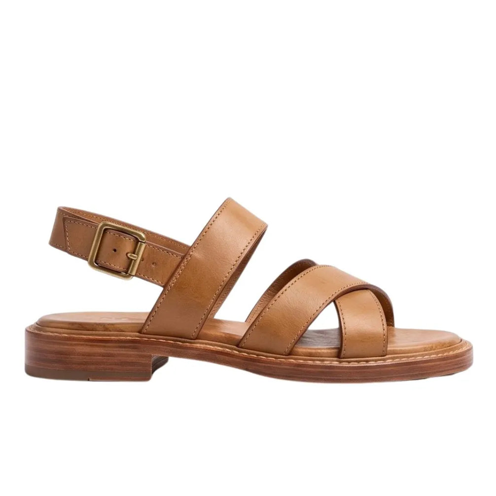 Mongardino Cross-Strap Sandal for Men - Back-Strap Leather Sandals