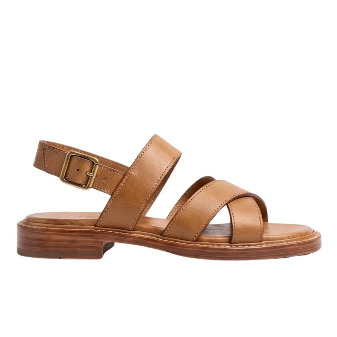 Mongardino Cross-Strap Sandal for Men - Back-Strap Leather Sandals