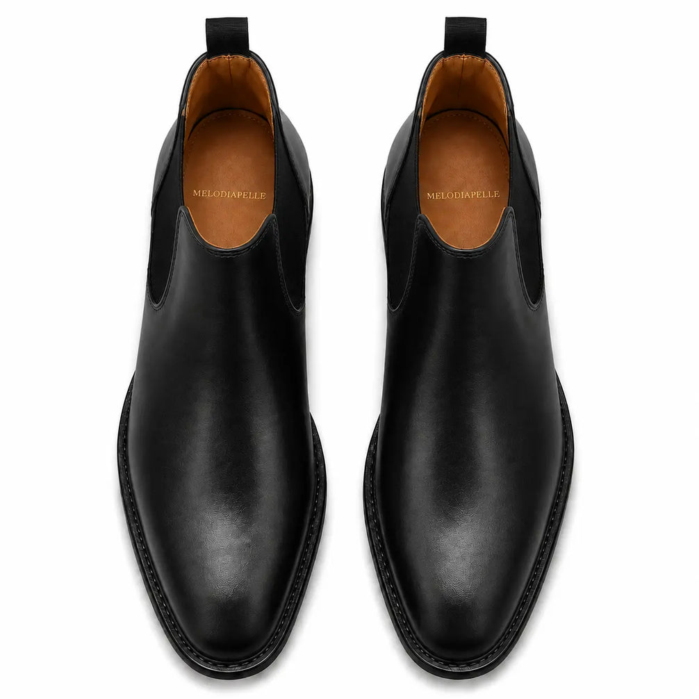 Malacca Chelsea Boot for Men - Goodyear Welted Burnished Leather Boots