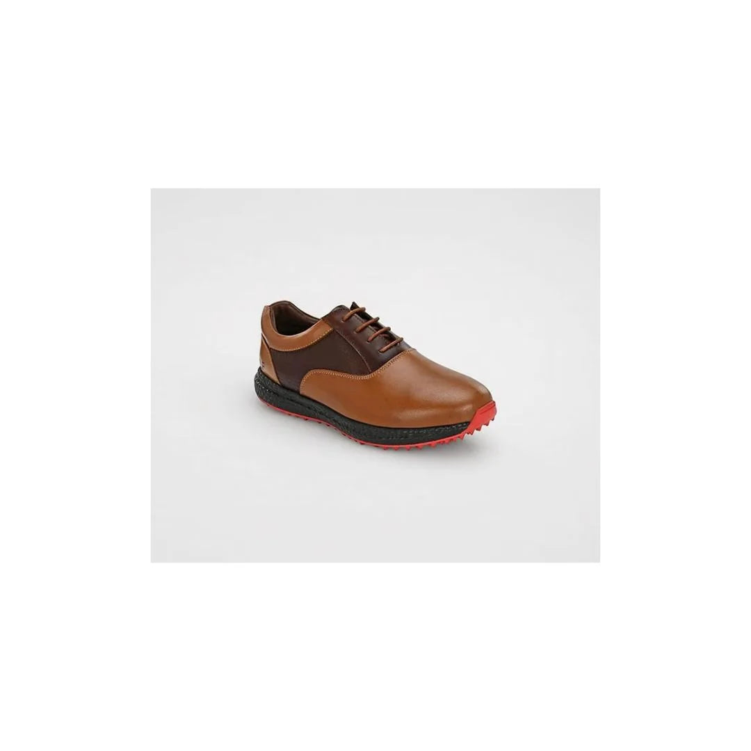 Mauchline Two-Tone Hybrid Spikeless Golf Shoe for Men - Leather & Nubuck Spikeless Golf Shoes