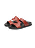 Montegordo Croc Cut-Out Slide for Men - Croc-Embossed Leather Slides