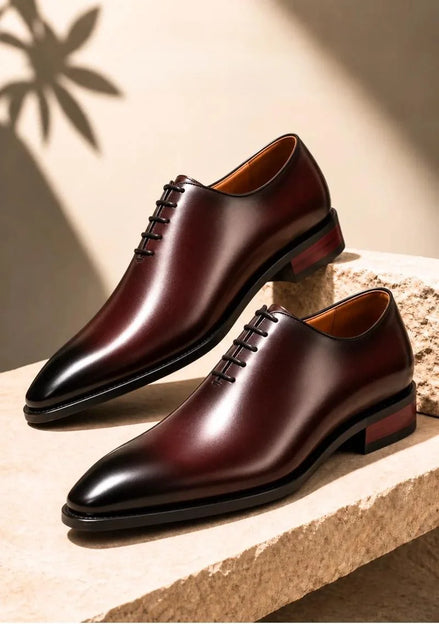 Mileto Deep-Glow Wholecut Oxford for Men - Burnished Leather Formal Shoes
