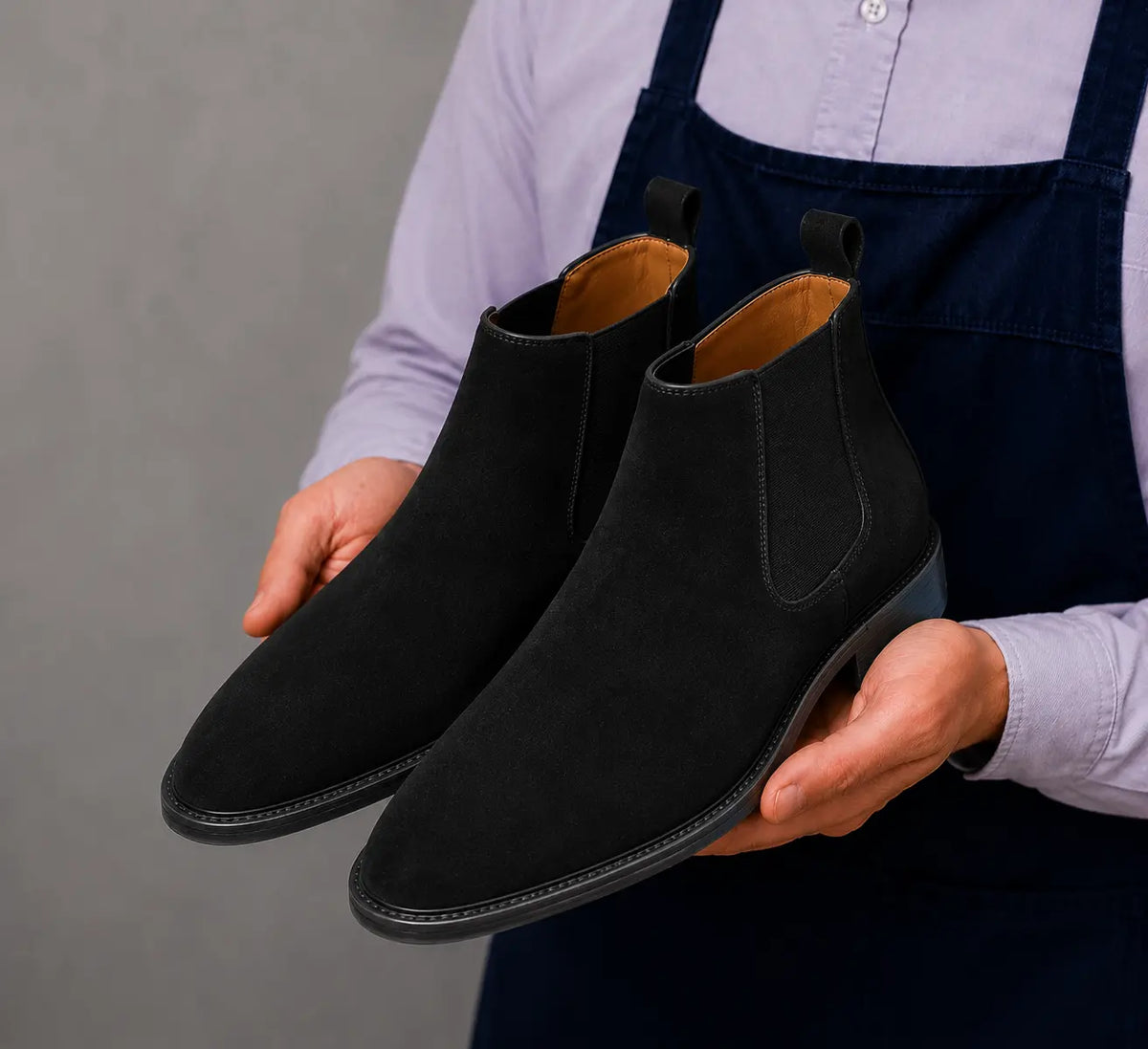 Moorfield Slim Chelsea Boot for Men - Goodyear Welted Suede Chelsea Boots