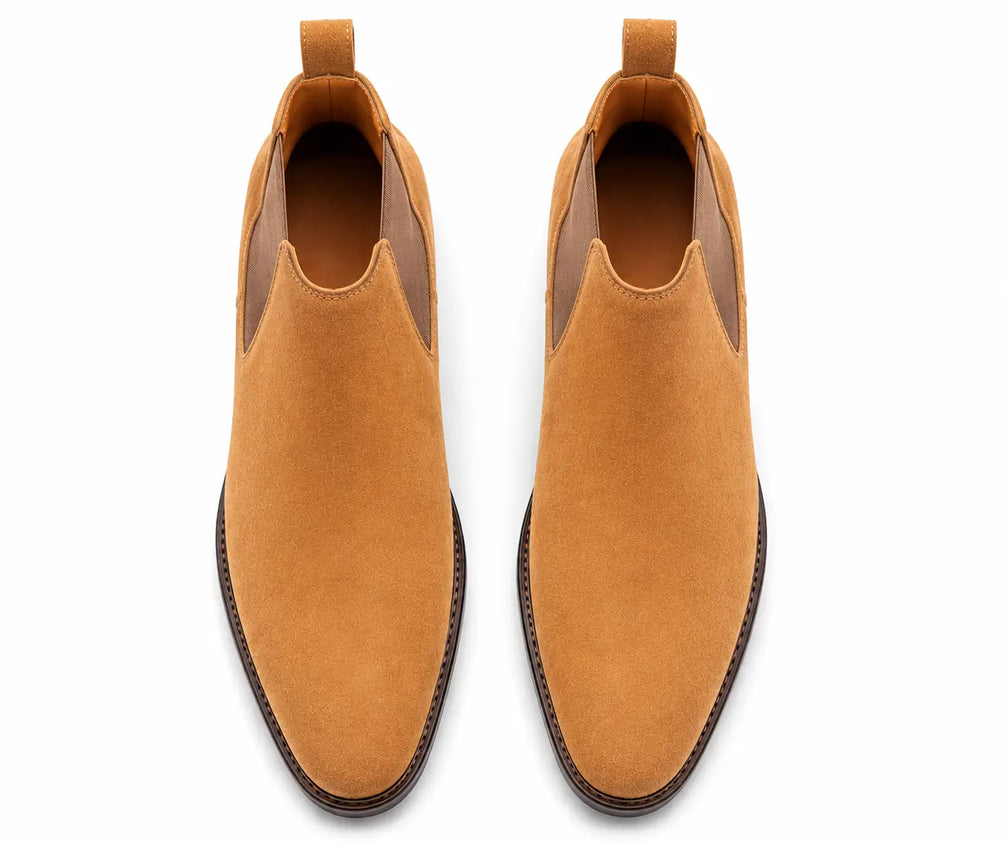 Moorfield Slim Chelsea Boot for Men - Goodyear Welted Suede Chelsea Boots