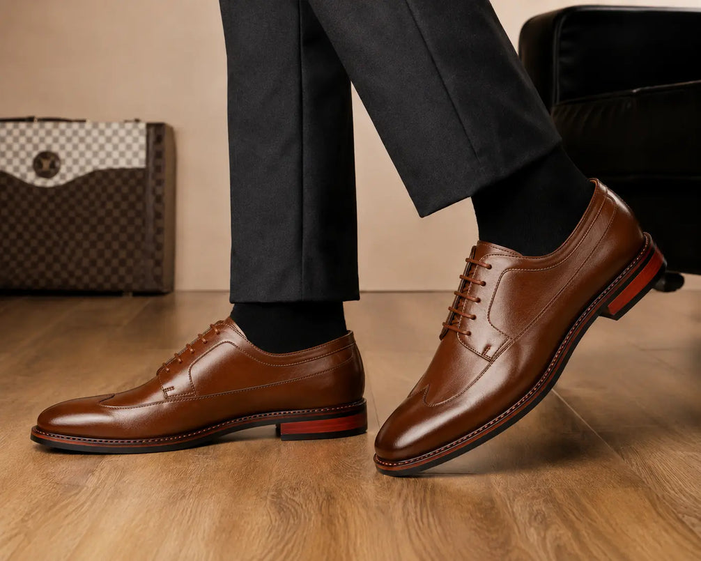 Matador Austerity Wingtip Derby for Men - Goodyear Welted Leather Formal Shoes