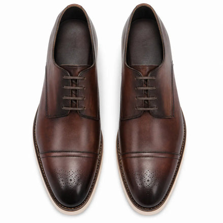 Moorland Cap-Toe Crepe-Sole Derby for Men - Goodyear Welted Leather Shoes