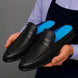 Mantero Woven-Embossed Penny Mule for Men - Backless Block-Heel Shoes
