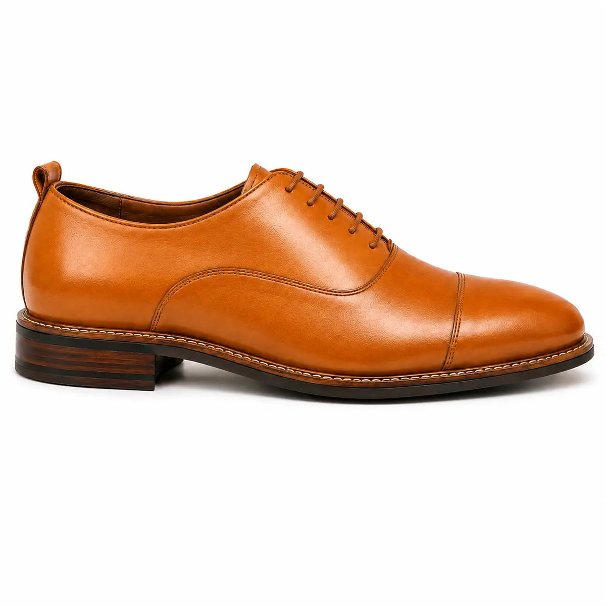Monterosso Patina Cap-Toe Derby for Men - Handmade Leather Formal Shoes