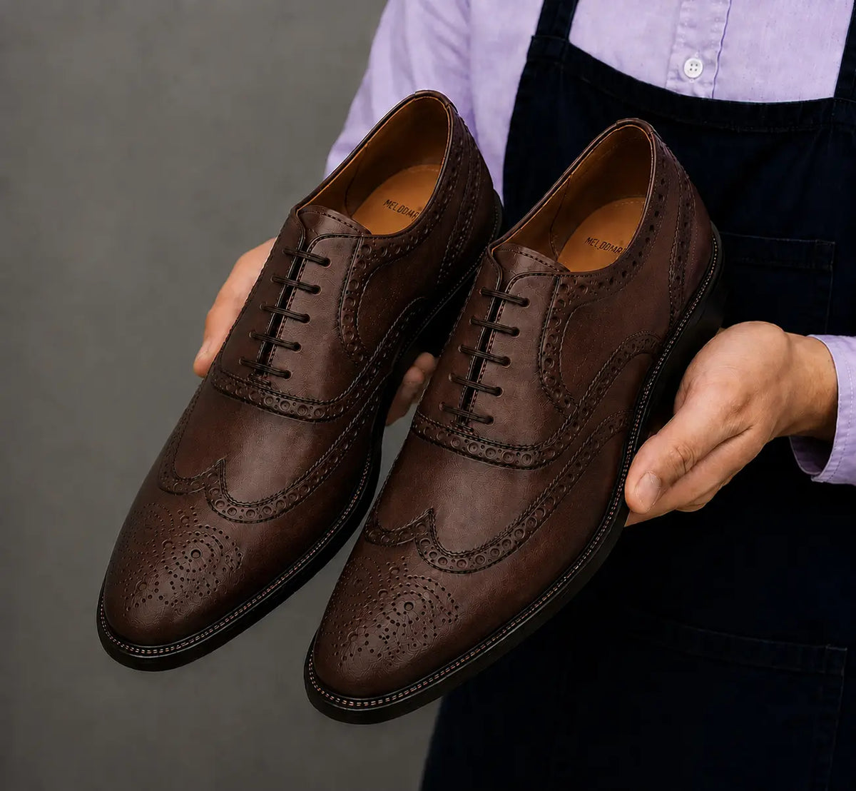 Mazaro Wingtip Brogue Oxford for Men - Goodyear Welted Full-Grain Leather Shoes
