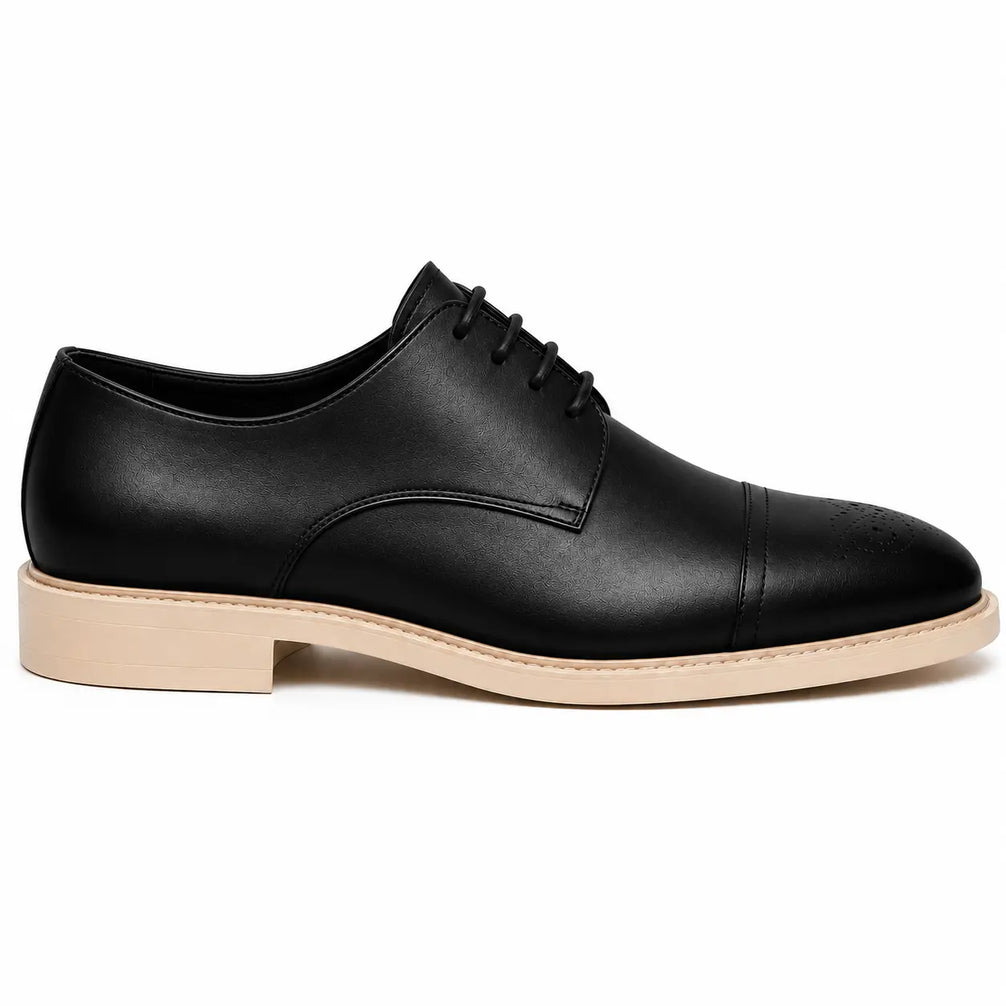 Moorland Cap-Toe Crepe-Sole Derby for Men - Goodyear Welted Leather Shoes