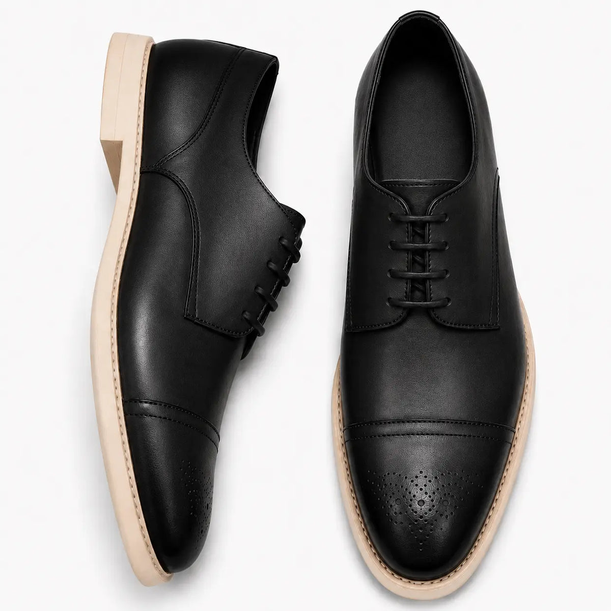Moorland Cap-Toe Crepe-Sole Derby for Men - Goodyear Welted Leather Shoes