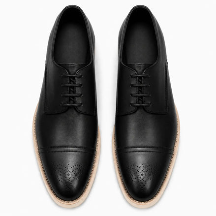 Moorland Cap-Toe Crepe-Sole Derby for Men - Goodyear Welted Leather Shoes