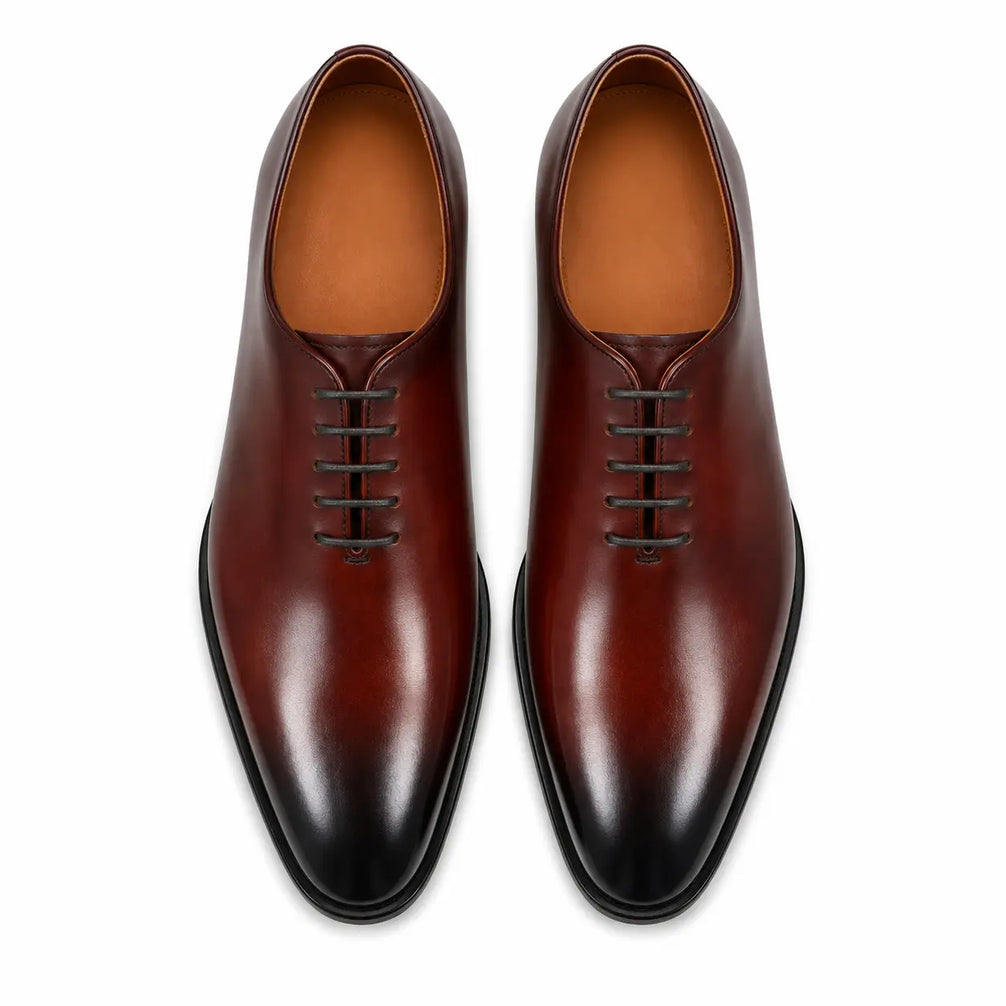 Modesto Wholecut Oxford for Men - Goodyear Welted Seamless Leather Dress Shoes