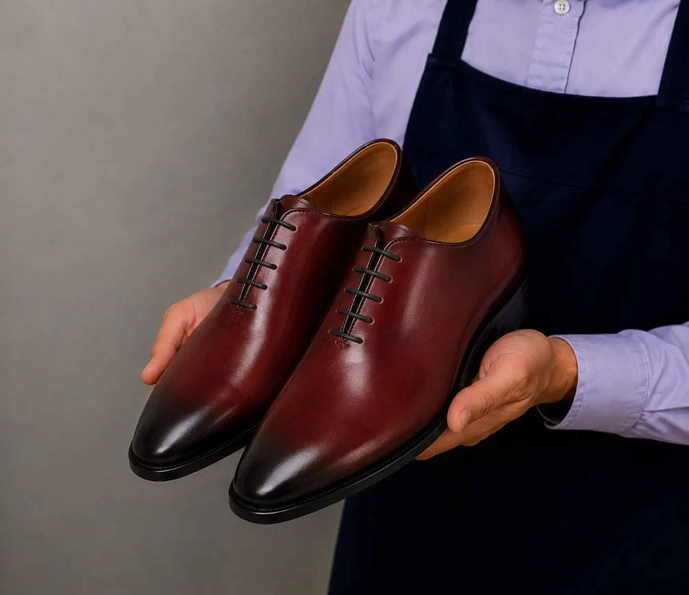 Modesto Wholecut Oxford for Men - Goodyear Welted Seamless Leather Dress Shoes