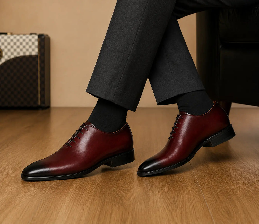 Modesto Wholecut Oxford for Men - Goodyear Welted Seamless Leather Dress Shoes