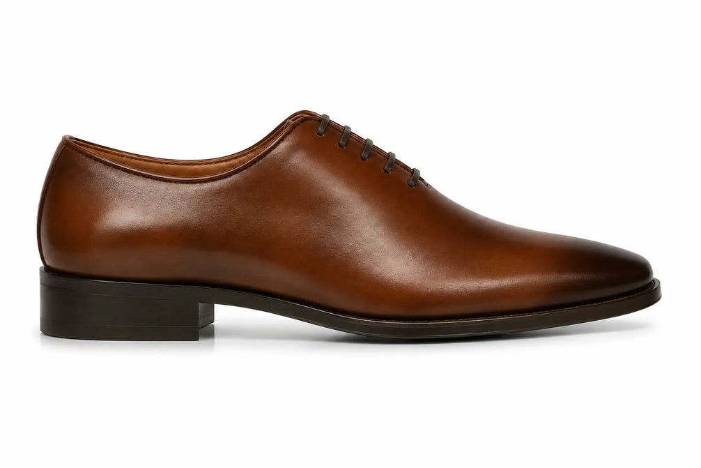 Modesto Wholecut Oxford for Men - Goodyear Welted Seamless Leather Dress Shoes
