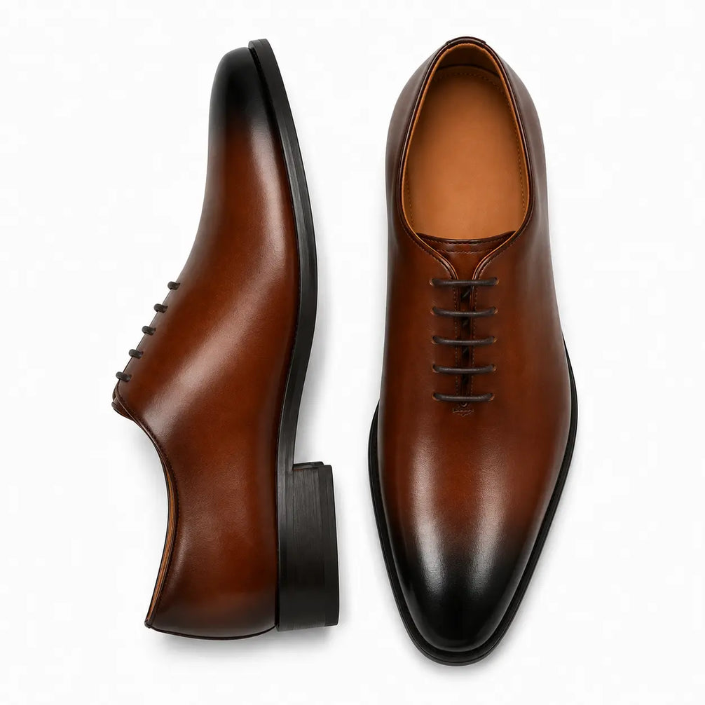 Modesto Wholecut Oxford for Men - Goodyear Welted Seamless Leather Dress Shoes