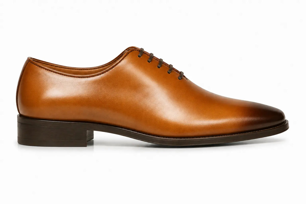 Modesto Wholecut Oxford for Men - Goodyear Welted Seamless Leather Dress Shoes