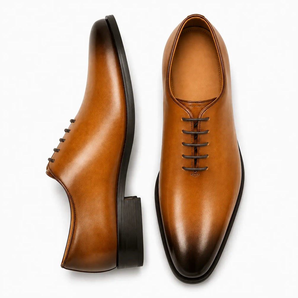 Modesto Wholecut Oxford for Men - Goodyear Welted Seamless Leather Dress Shoes