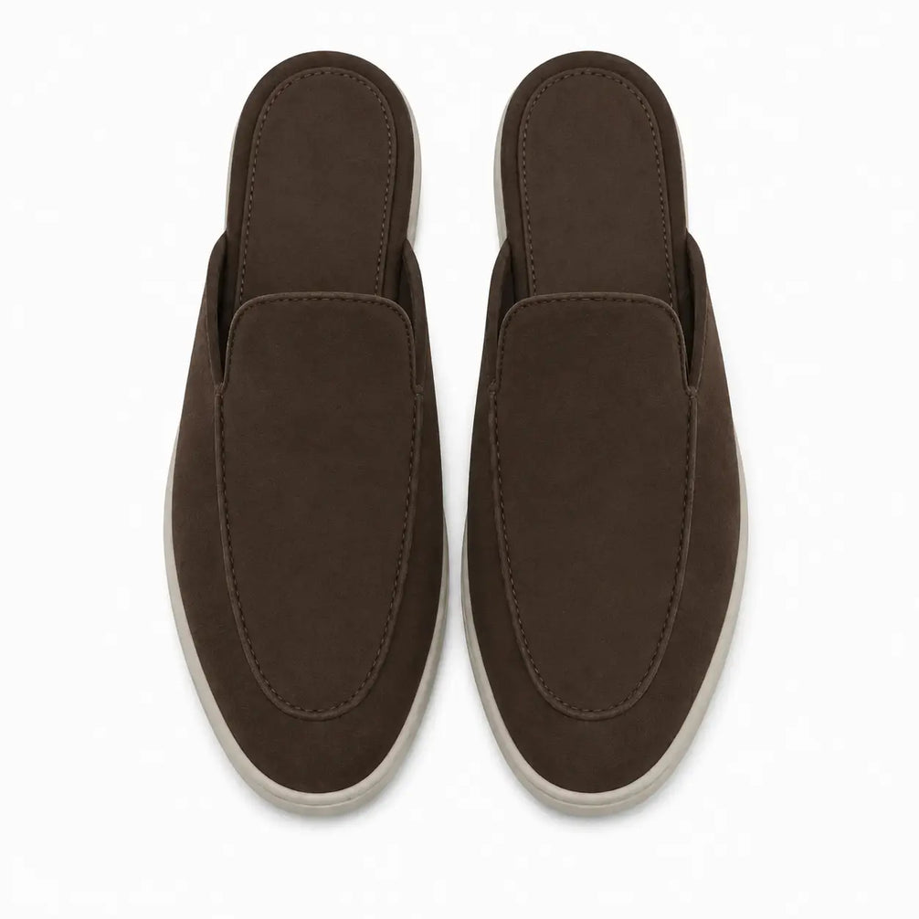 Melide Nubuck Cupsole Mule for Men - Backless Slip-On Summer Shoes