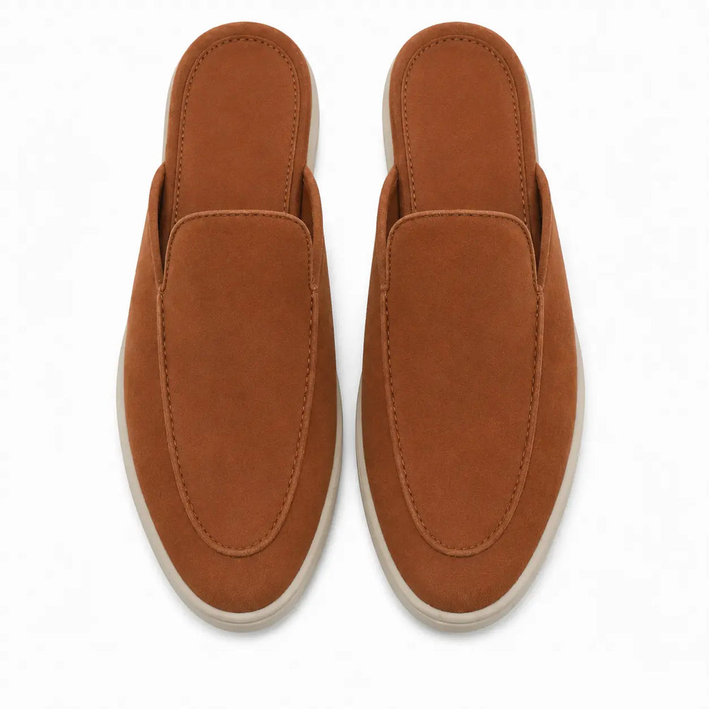 Melide Nubuck Cupsole Mule for Men - Backless Slip-On Summer Shoes