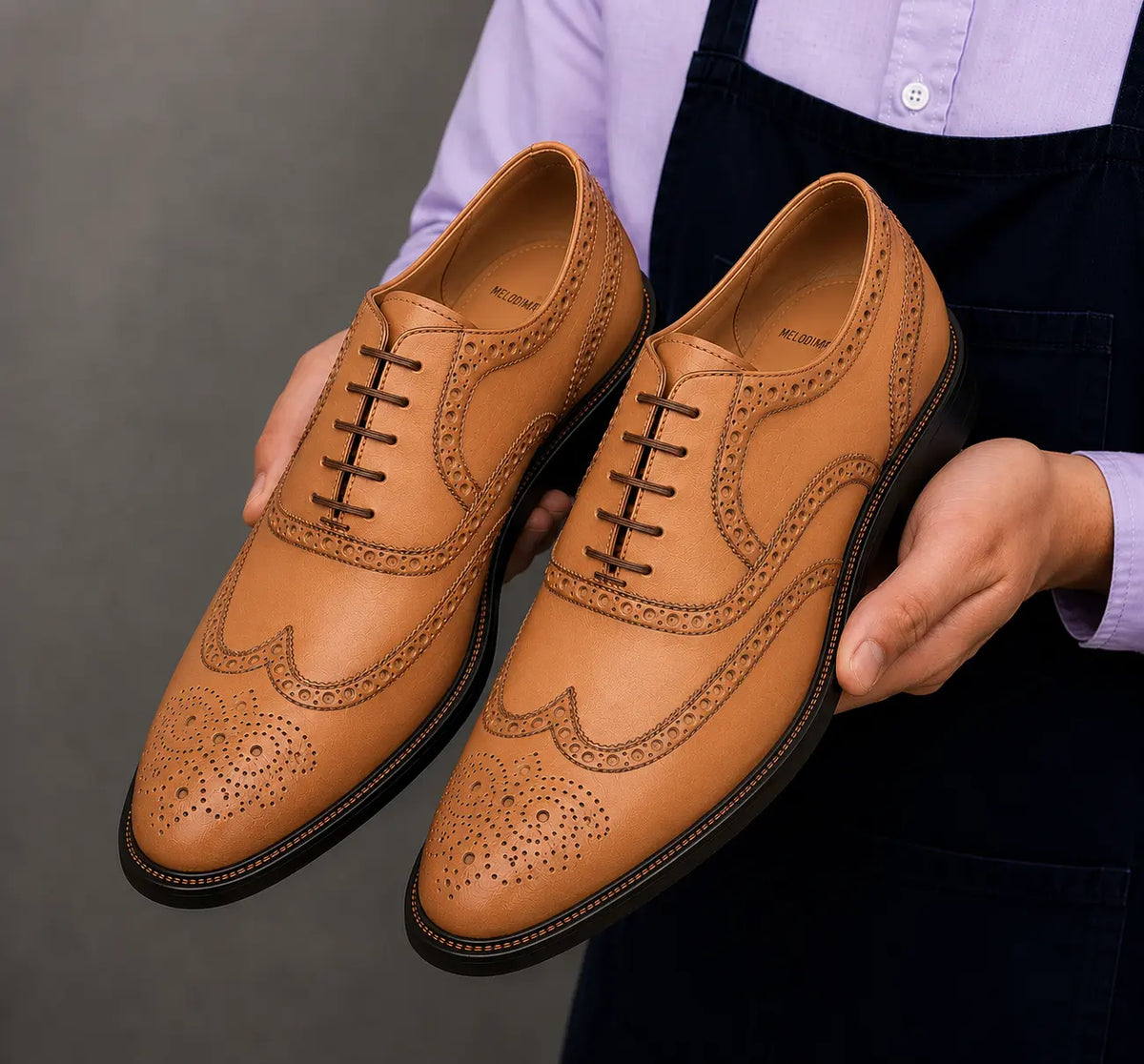 Mazaro Wingtip Brogue Oxford for Men - Goodyear Welted Full-Grain Leather Shoes