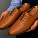 Morrigan Full-Woven Oxford for Men - Handmade Basket-Weave Leather Dress Shoes
