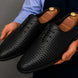 Morrigan Full-Woven Oxford for Men - Handmade Basket-Weave Leather Dress Shoes